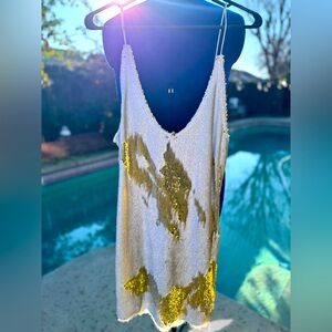 Free People Reversible Sequin Mini Dress Size M